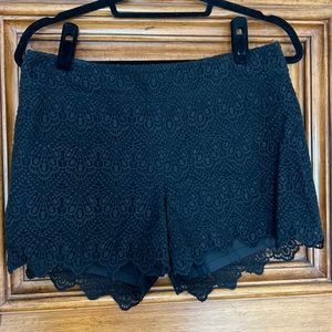 Black lace shorts by Elevenses size 6